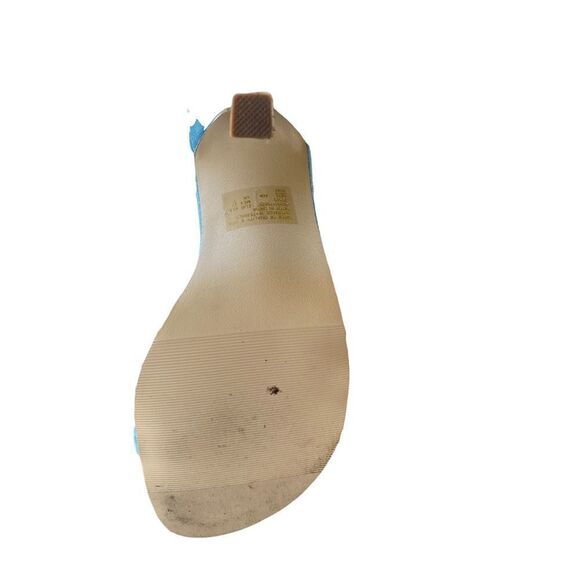 Size 9 Blue Stiletto Bow Sandal - Picture 6 of 11